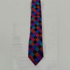 John Lewis 100% silk multicolor geometric elegant tie